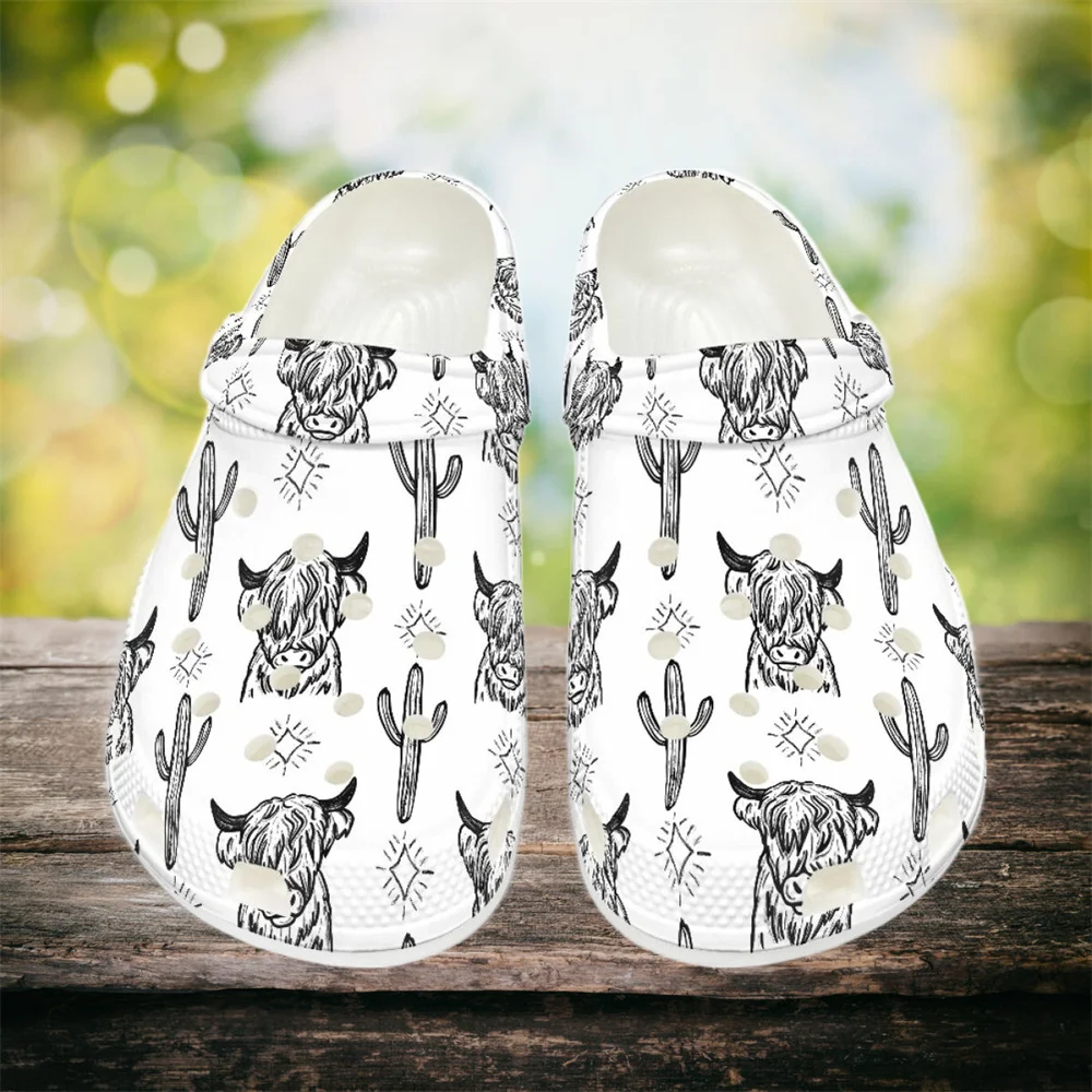 

Сандалии унисекс на плоской подошве, забавные повседневные шлепанцы с изображением яка и кактуса, для отдыха на лето