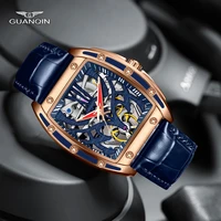 2022 guanqin luxury brand tourbillon mens automatic mechanical watches stainless steel waterproof men wrist watch montre homme
