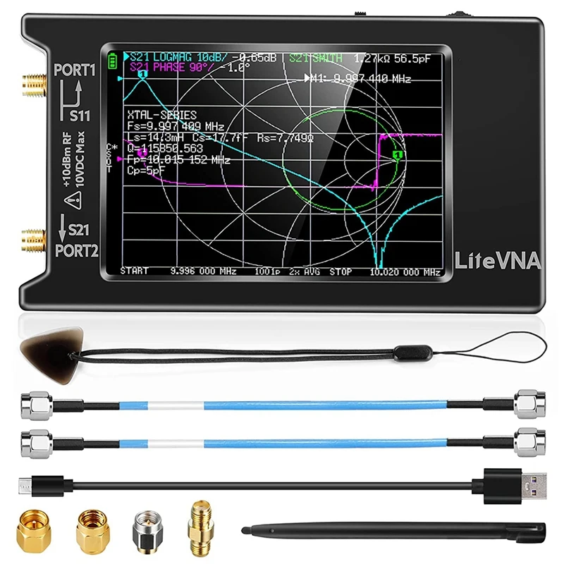 

Векторный анализатор сети LiteVNA 50 кГц-6,3 ГГц, 4-дюймовый антенный анализатор, поддержка хранения данных, измерение параметров S HF VHF UHF
