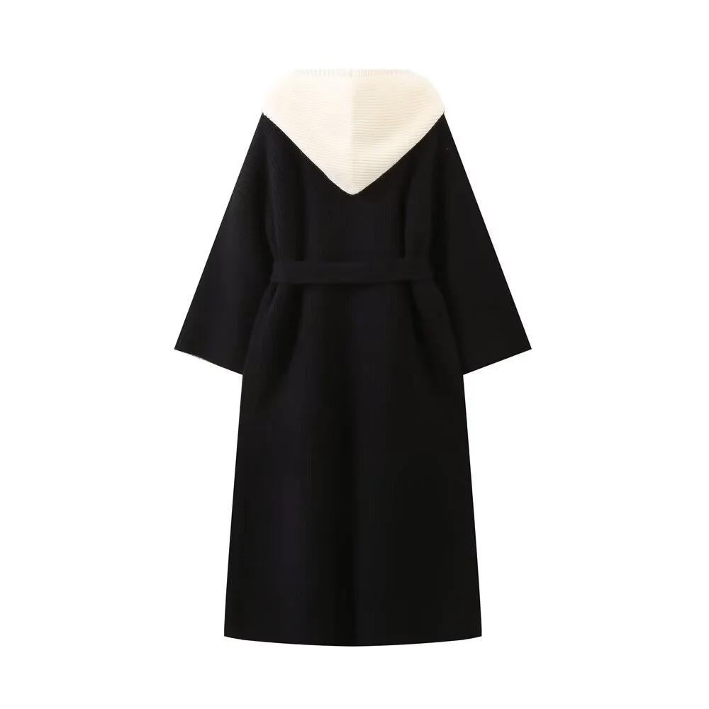 Осеннее Новое Женское модное универсальное свободное трикотажное пальто PB &amp