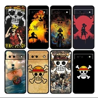 anime one piece luffy shockproof cover for google pixel 6 6a 6pro 5 5a 4 4a xl 5g silicone tpu black phone case shell soft coque