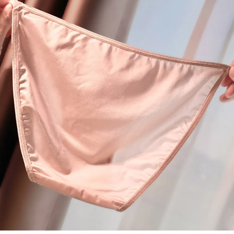 Роскошное шелковое гладкое нижнее белье для девушек во французском стиле