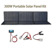 300W 100w 150W 20V Portable Solar Panel Kit Folding Solar Charger for 12v Batteries/Power Station RV Camping Trailer Car Marine