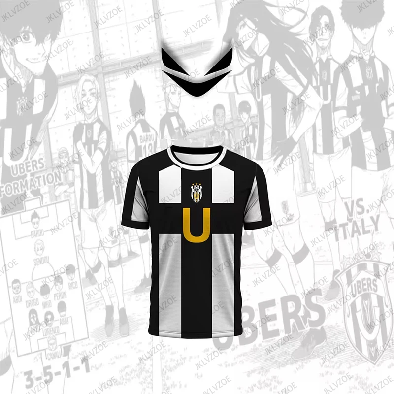 Лето 2024 Аниме Супер Синий Замок Реплика Футболки Топ Для Косплея С Короткими