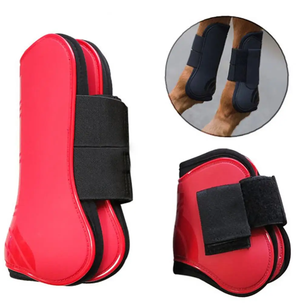 

HOT2 Pairs Horse Tendon Fetlock Boots Equestrian Jumping Legs Protection Gears