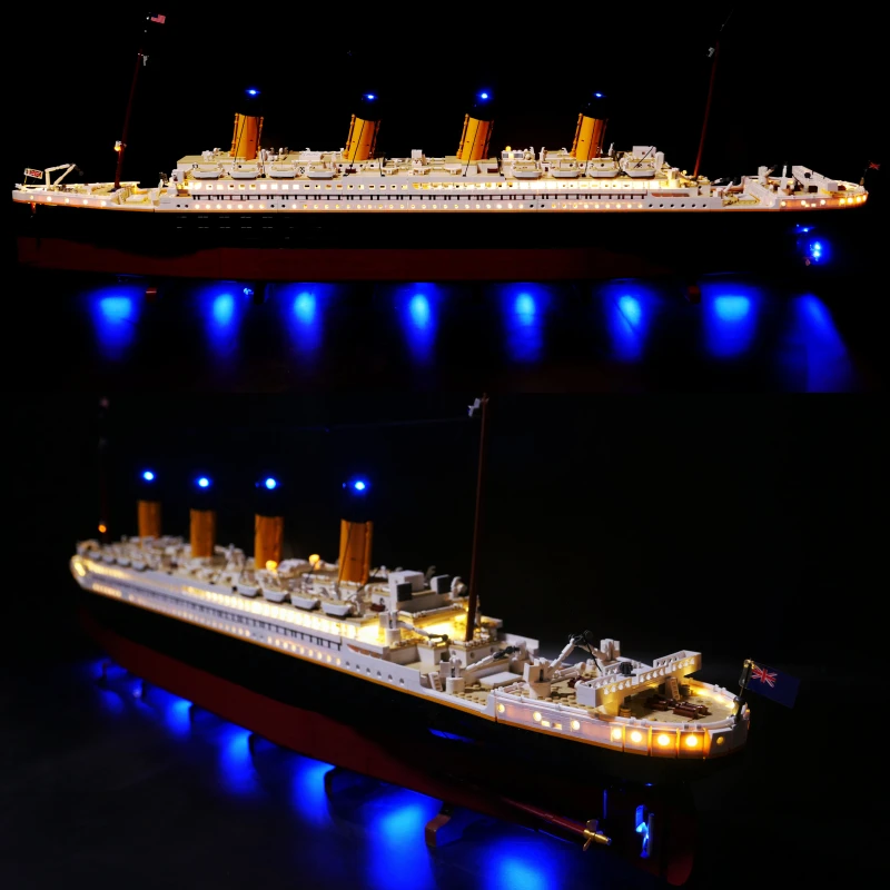 RC Led Light Kit For 10294 Titanic Classic Love Movie Collectible DIY Boat Toy Not Including Building Blocks 99023 1881 82996