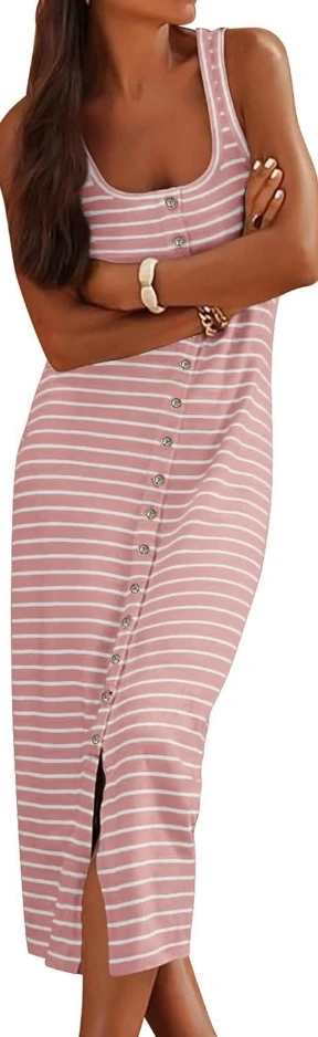 Женская летняя юбка-карандаш средней длины в полоску