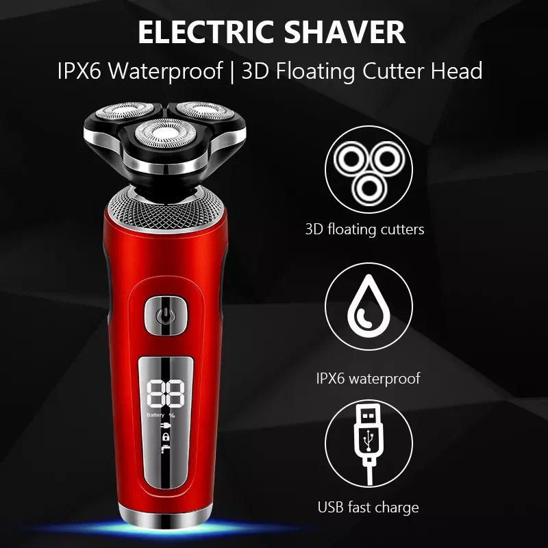 

Multi-function Shaver USB Rechargeable Shaving Machine for Men 3 Blades Portable Beard Trimmer Clipper