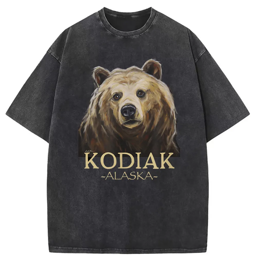 

Tshirts Men Kodiak Alaska Shirt Grizz Tshirt Summer/Autumn Oversized Birthday Gifts Long Sleeve Women Sweatshirts Leisure