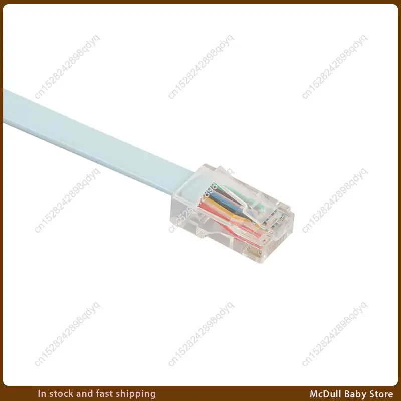 Фото Консольный кабель ABJA-USB RJ45 Cat5 Ethernet к RS232 DB9 COM-порту Последовательные женские поворотные маршрутизаторы Кабель сетевого адаптера 1,8 м №4