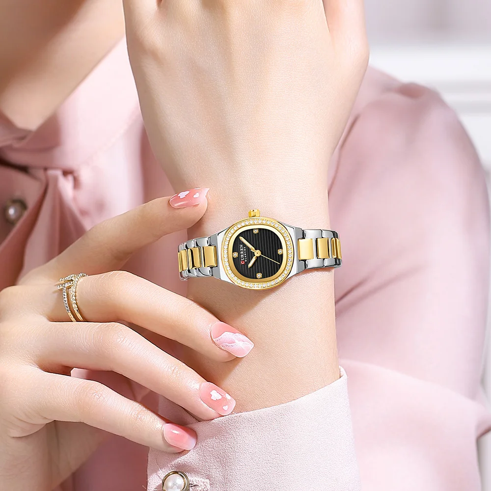 CURREN Элитный бренд Простой стиль Кварцевые часы для женщин НОВОЕ платье Женские