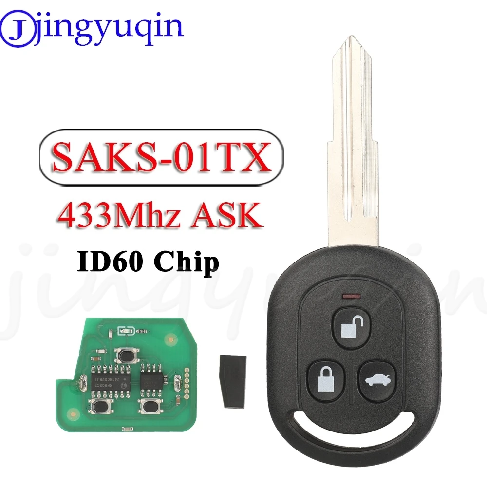 Jingyuqin дистанционный ключ от автомобиля без ключа 433 МГц ASK ID60 чип для Chevrolet Aveo Daewoo