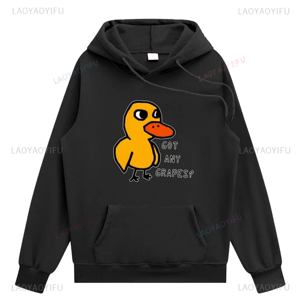 Толстовка с капюшоном The Duck Song Got Any Grapes, кавайная зимняя толстовка для девочек, мужской пуловер с капюшоном и длинными рукавами, повседневная модная толстовка с капюшоном (art.: 3920cbbedbf45) - 3920cbbedbf45