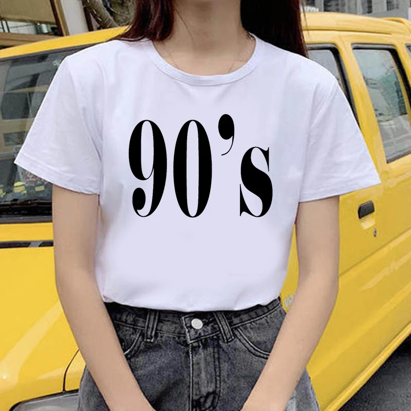 

Summer Creative letters T-shirt Woman Harajuku Short-Sleeved O-Neck T-shirt Monogrammed short sleeves