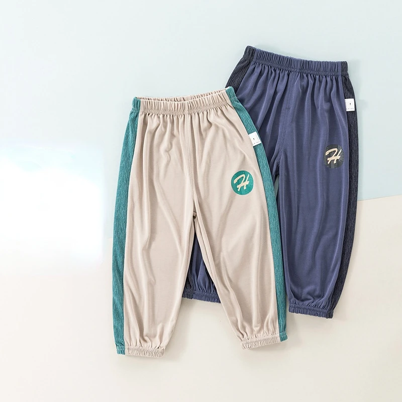 

Детские брюки с защитой от комаров, летние тонкие шаровары для мальчиков, детские пижамы, летние детские брюки, штаны для девочек с кондиционером.