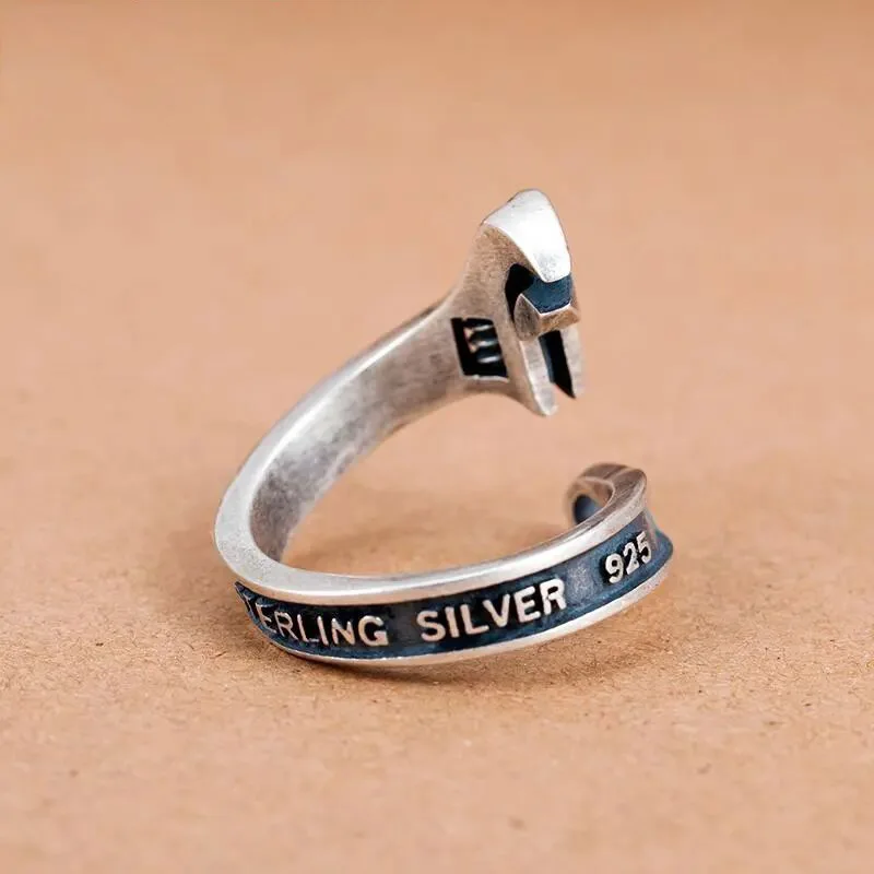 

Fashionable open adjustable wrench ring, vintage and popular