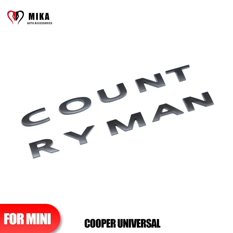 

For Mini Cooper Universal Countryman Letters F60 3D Matte Metal Sticker Badge Rear Trunk Decals Emblem Auto Accessories Styling