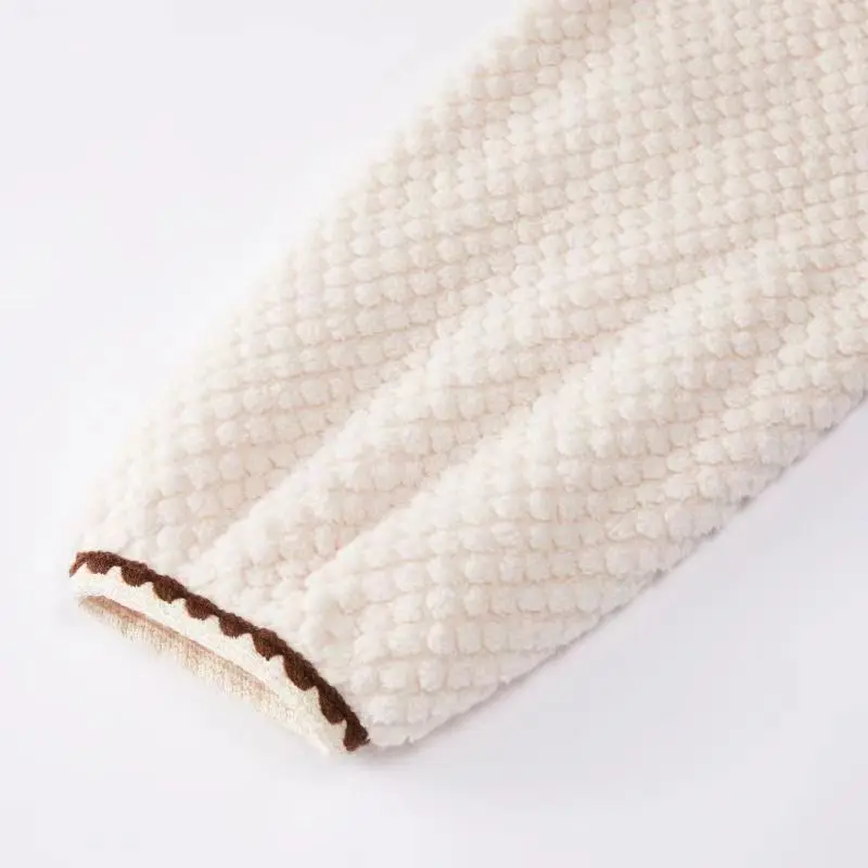 Autumn Winter Warm Flannel Pajamas for Women Students Cute Plus Velvet Thicken Loose Sleepwear Set Coral Velvet Home Clothes