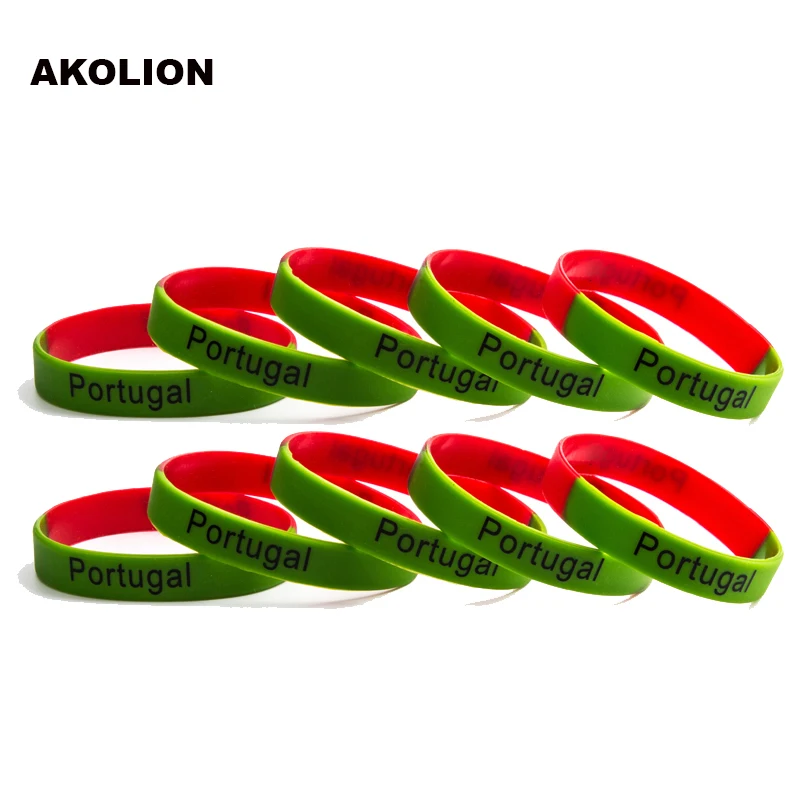 

Portugal Flag Silicone Rubber Bracelets Sports Wrist Band Bangle for Women Men 1pcs FB-0017