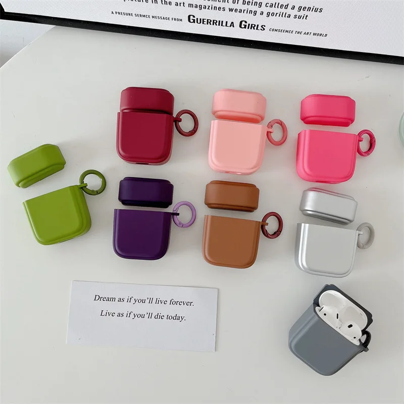 

1pcs.Frosted Solid Color suitable for airpods pro2 case Apple Bluetooth wireless headphone cover 1/2/3 Generation Silicone pad