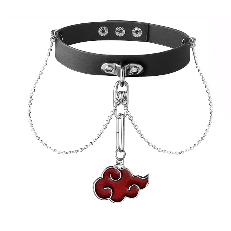 

Red Cloud Pendant Chocker Necklace for Women Cosplay Konoha Ninja Village Anime Demon Slayer Kimetsu no Yaiba Men‘s Necklaces