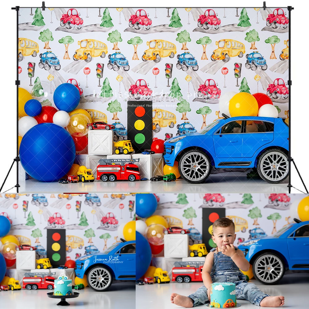 Фоны для фотосъемки детей и мальчиков с изображением светофора торта на день