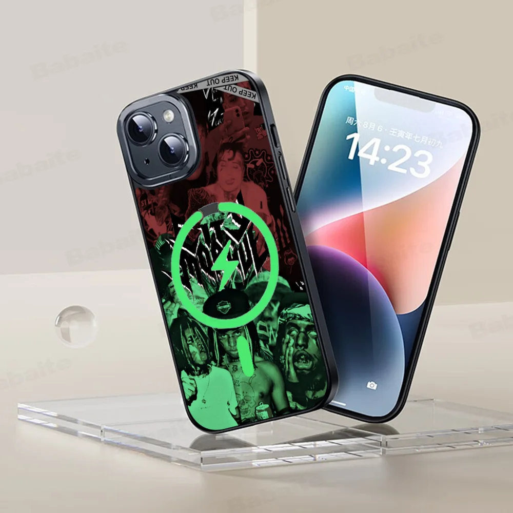 C-City M-Morgue Zillakami Phone Case Magesafe Magnetic Wireless Charge For iPhone 16 11 12 13 14 15 Pro Max Plus Mini