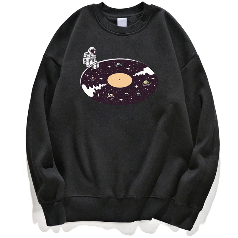 

Space Music Astronaut Hoodie Sweatshirts Sweatshirt Jumper Hoody Hoodies Streetwear Pullovers Winter Autumn Pullover Crewneck