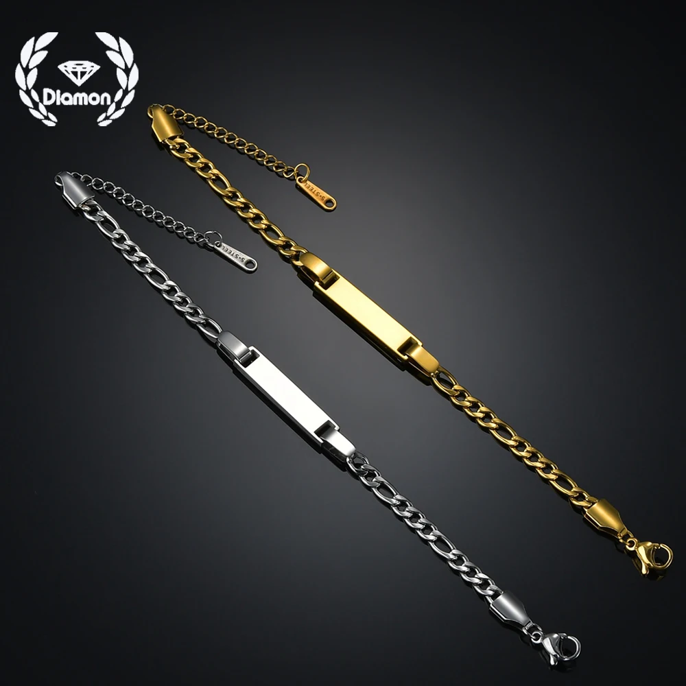 Браслет с бриллиантами персонализированная гравировка имени даты арабское