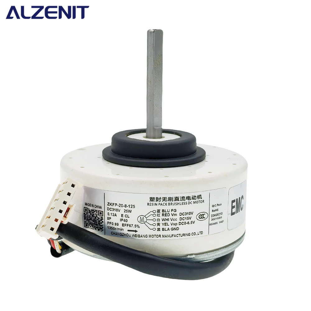 

Новый для внутреннего блока кондиционера TCL, двигатель вентилятора постоянного тока ZKFP-20-8-125 DC310V 25W 1350r/min, детали кондиционера