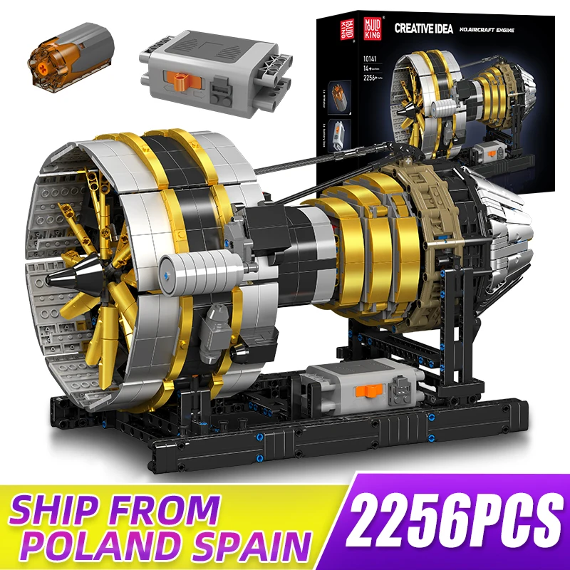 Набор строительных блоков Mould King 10114 техническая модель самолета двигателя