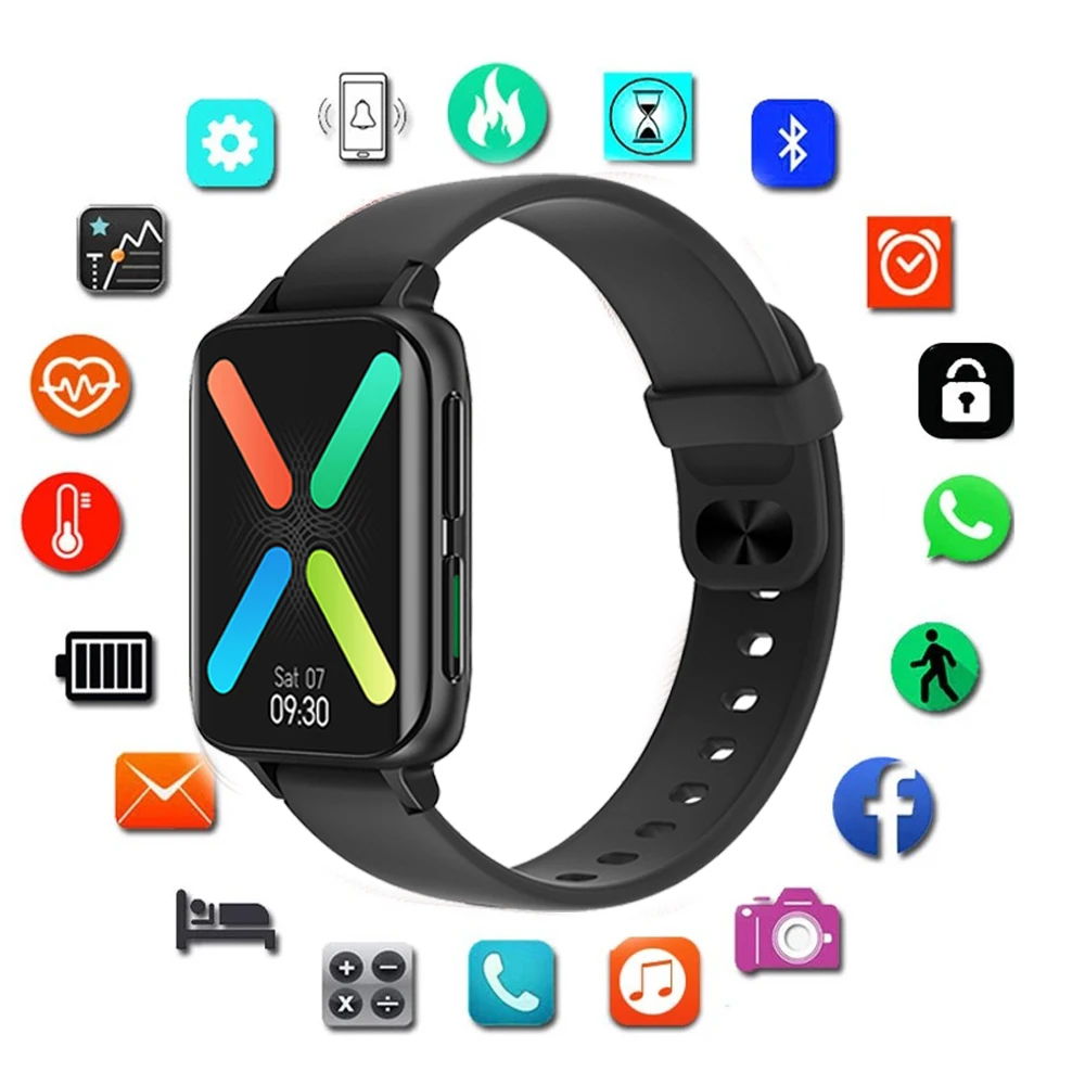 

Men Women Fashionable Watches Fitness Sports Smart Watch Waterproof Smartwatch Bluetooth Music Heart Rate Wristwatches for Gift