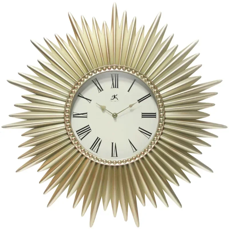 

Sunburst 24-inch Gold Analog Display Modern Wall Clock