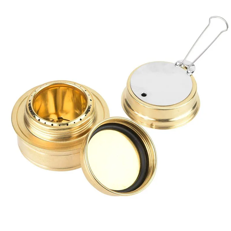 

Portable Mini Alcohol Stove Burner Outdoor Ultralight Brass Camping Cooking Stove Outdoor Camping Tourist Burner Camping Stove