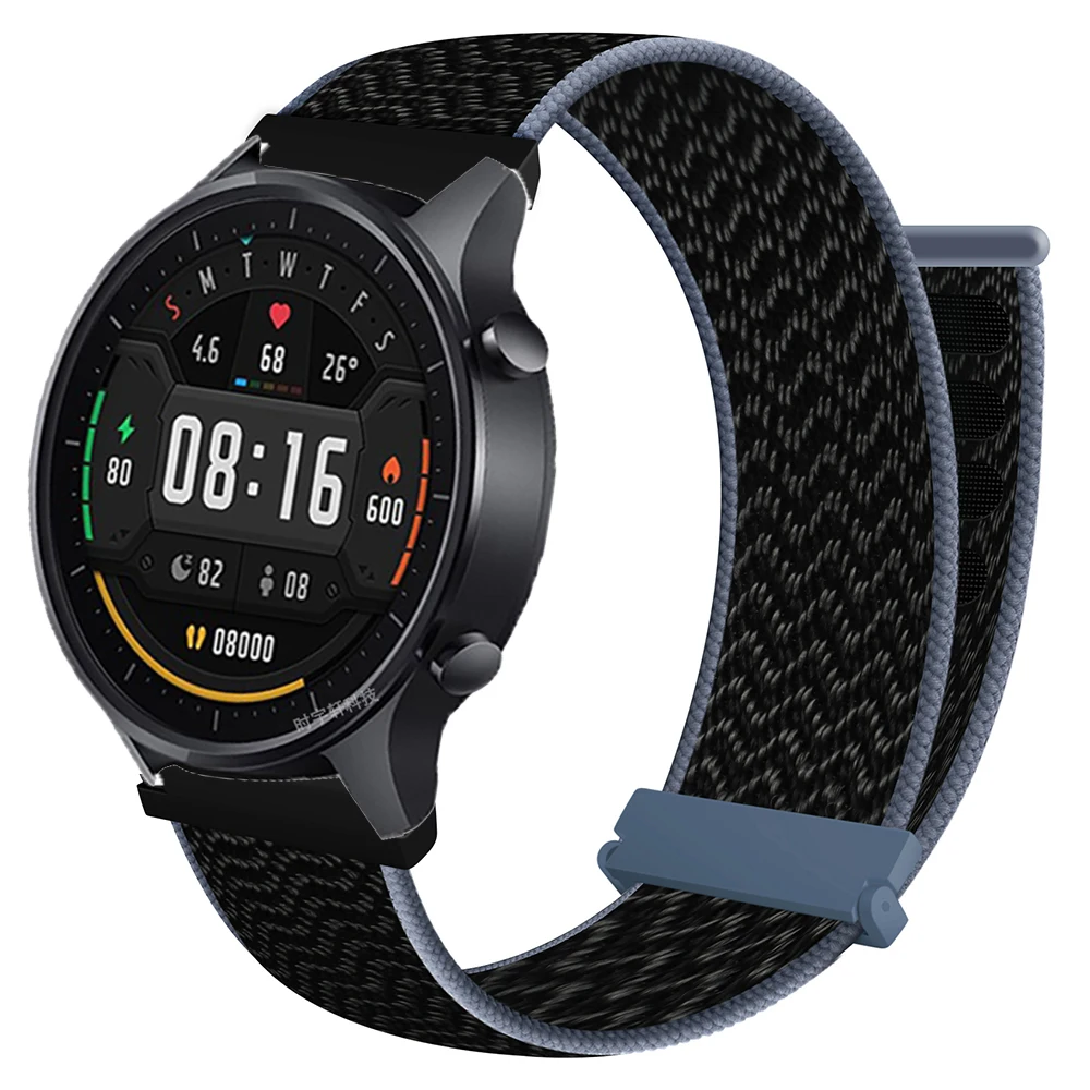 

For Xiaomi MI Watch S1 Active /Watch Color 2 Watch Band 22mm MI watch sport Strap Nylon Bracelet Replaceable Accessories