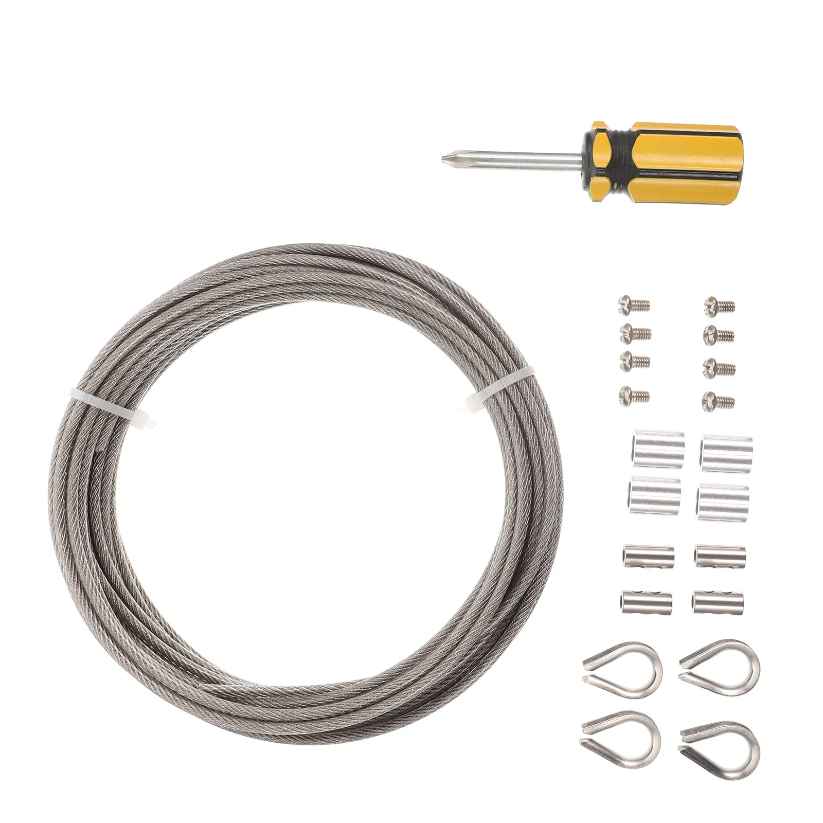 

Wire Rope Kit Tent Rope Railing Braid Accessories Turnbuckle Garden Fence Wire Stainless Steel Cable Thimble Cable Sleeve