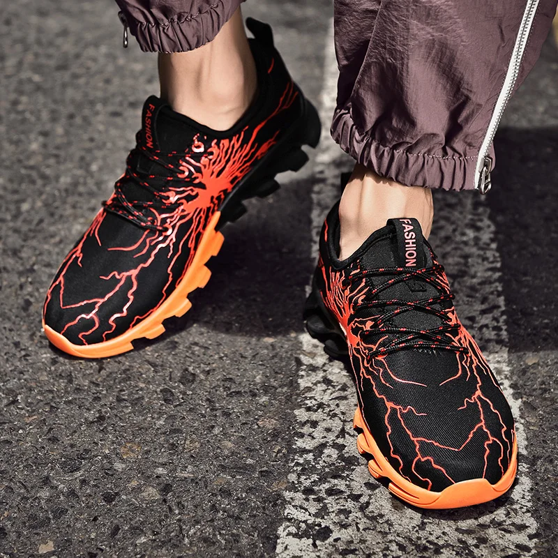 Men Women Sneakers Fashion Walking Shoes Mixed Color Casual Sneakers Athletic Trainer Footwear Size 36-46