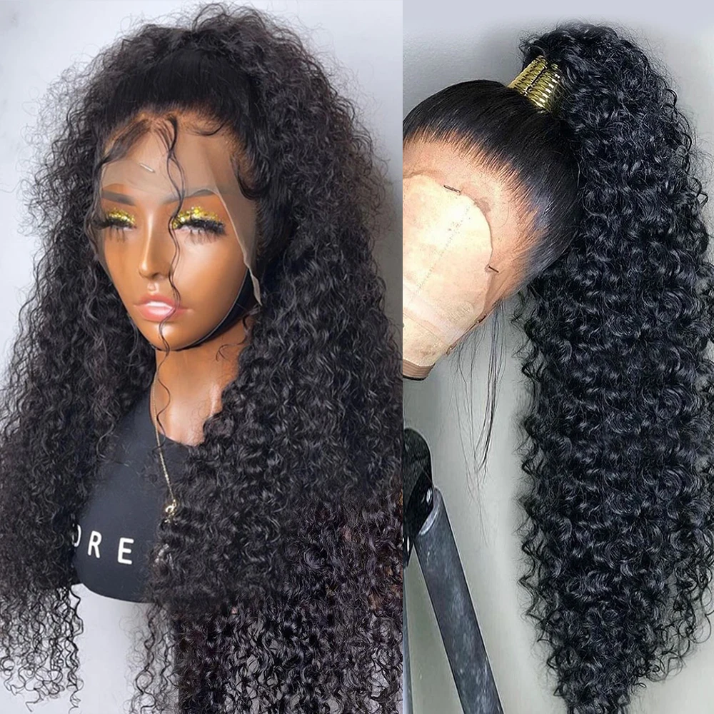 

Парик на сетке 30 дюймов 360, парики из человеческих волос с глубокой волной, фронтальные парики, вьющиеся волосы, парик из человеческих волос ...