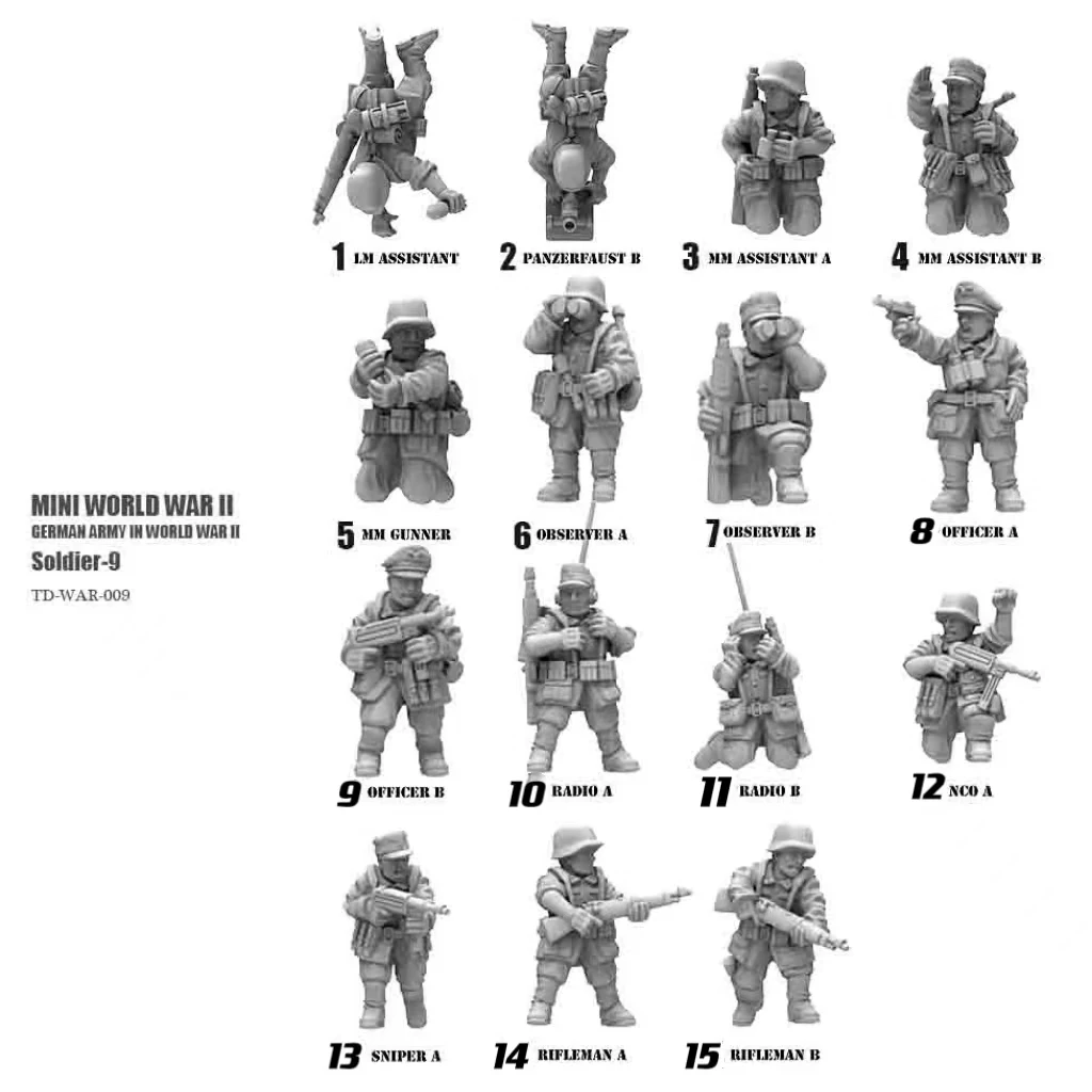 

25MM3D Printing One Piece Model Resin Soldier model kits figure colorless and self-assembled TD25-WAR-009