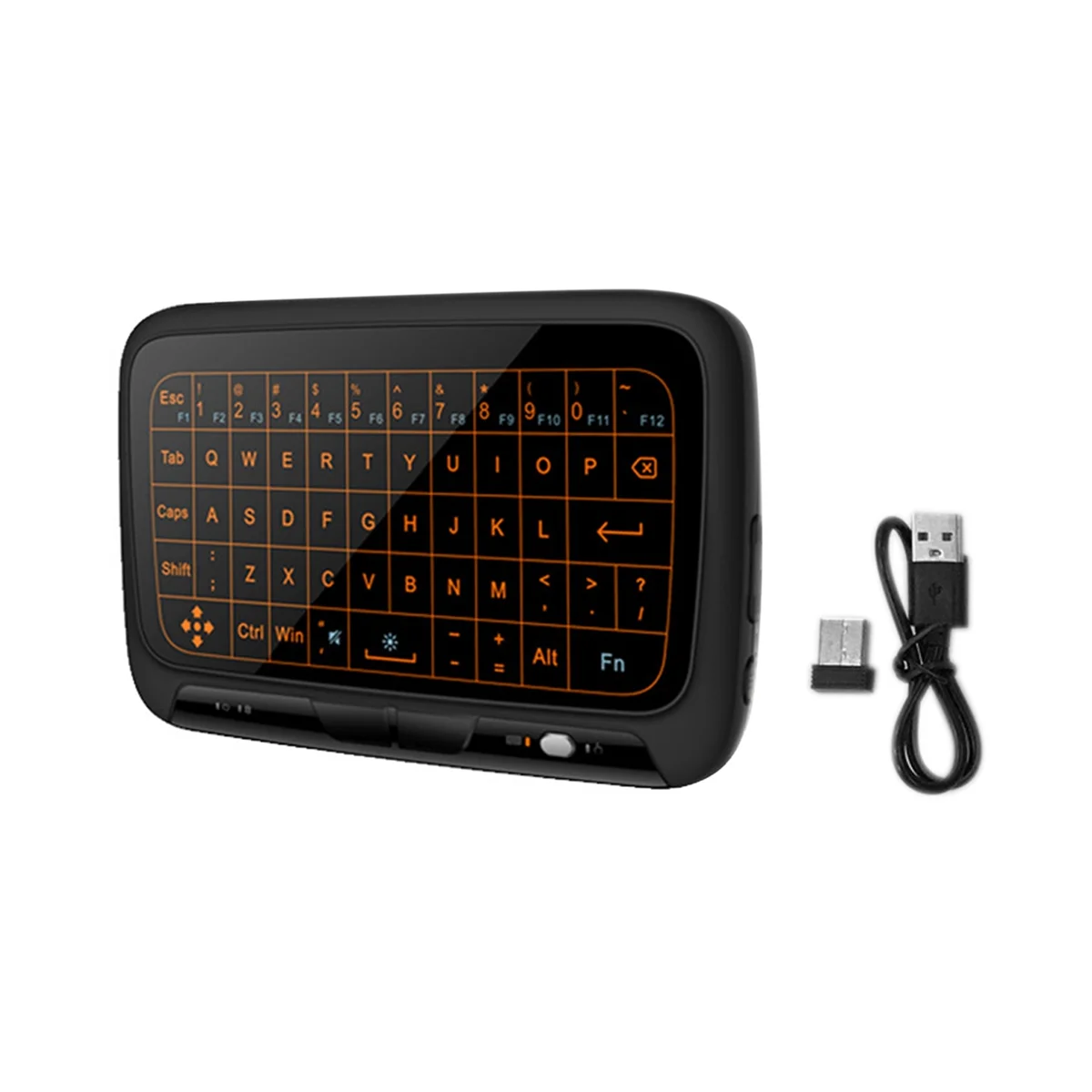 

H18+ Mini Full Touch Screen Air Mouse Touchpad Backlight Wireless Keyboard Plug and Play Smart QWERTY Keyboard for IPTV