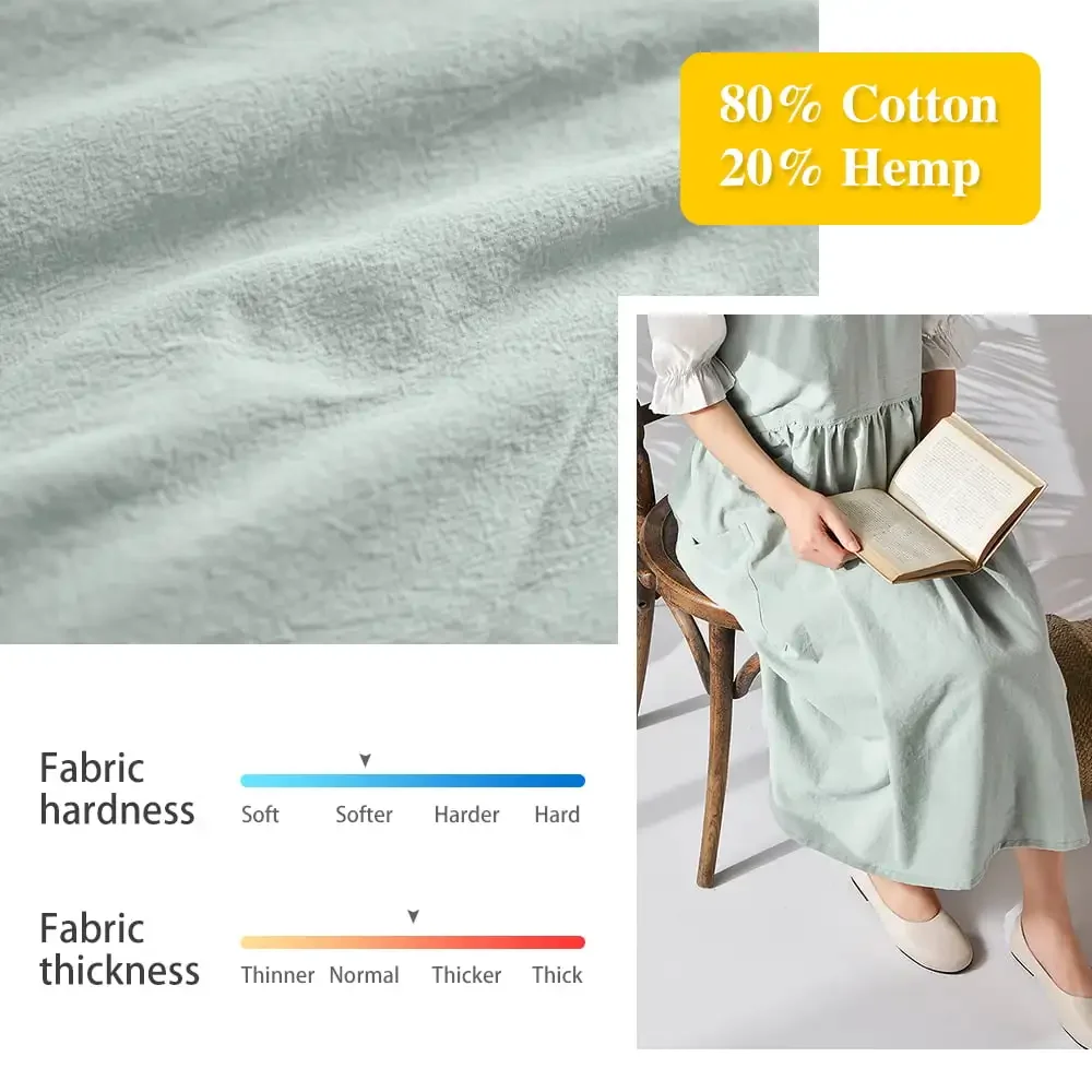 Хлопковые льняные фартуки для женщин с карманами перекрестной спинкой платье