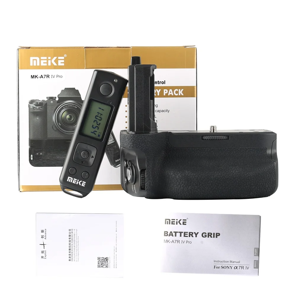 Вертикальная аккумуляторная ручка Meike MK-A7R IV Pro для камеры Sony A7RIV A7IV A9II A7SIII A1 в качестве VG-C4EM с дистанционным управлением 2,4 ГГц (art.: 3920cf4e2ddad) - 3920cf4e2ddad