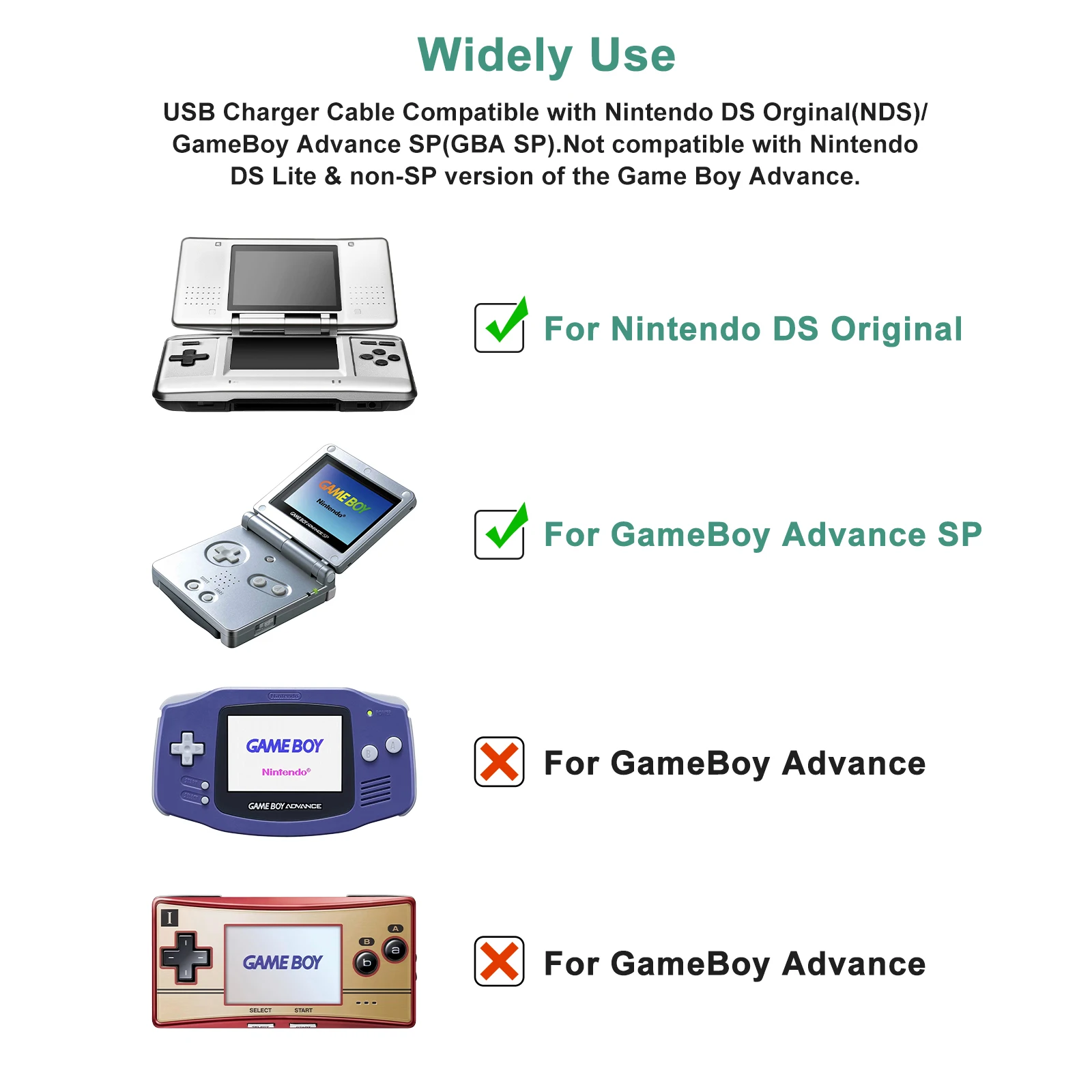 Фото 1,2 м USB-кабель для зарядки и передачи данных для Nintendo DS, оригинальный/игровой Boy Advance SP, зарядный кабель для зарядного устройства NDS/GBA SP №2
