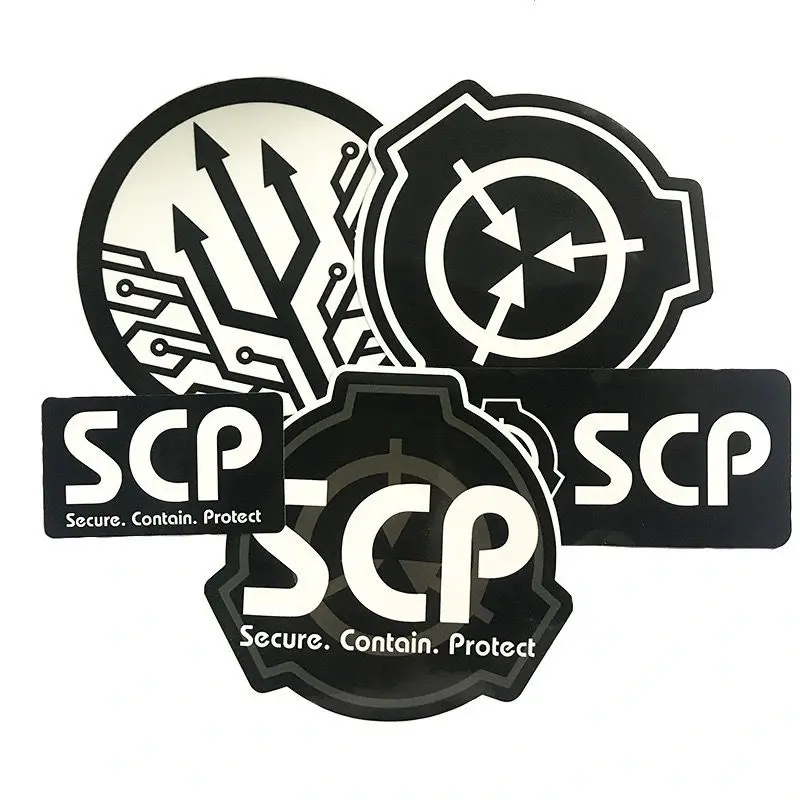 5 шт. наклейки с логотипом SCP Foundation для косплея |