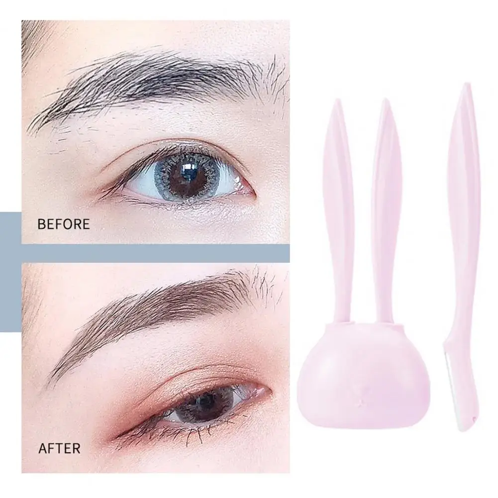 

1 Set Brow Trimmer Rustproof Anti-scratch Protective Net Safety Cute Rabbit Girlfriend Gift Long Lifespan Stainless Steel Eyebro