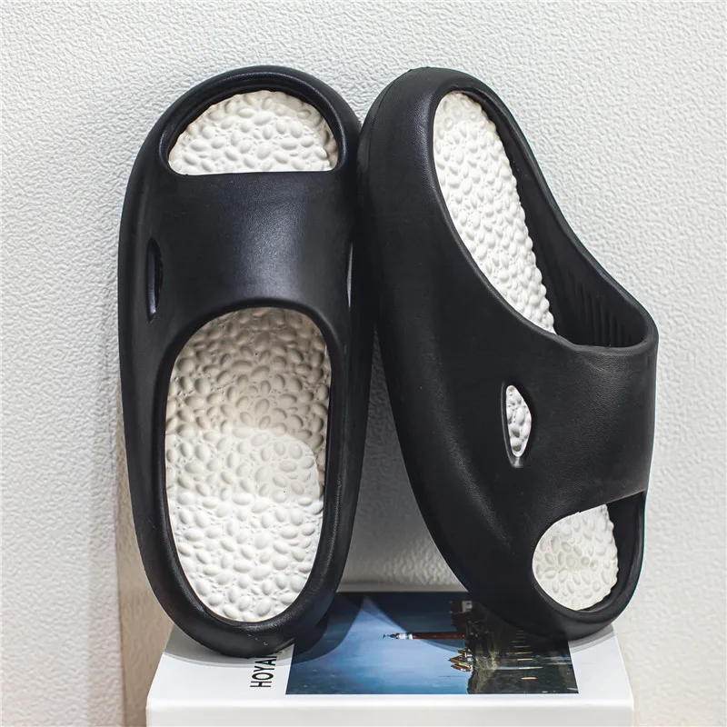 

New Men Women Massage Slippers Sides Indoor Outdoor Sandals Beach Casual Shoes Soft Sole Slides Men Flip-flops Men's Sandals