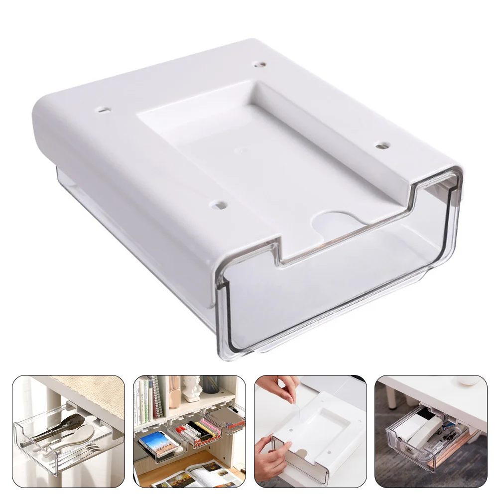 

Desk Drawerorganizeroffice Mount Attachment Supplies Adhesive Storage Shelf Holdertable