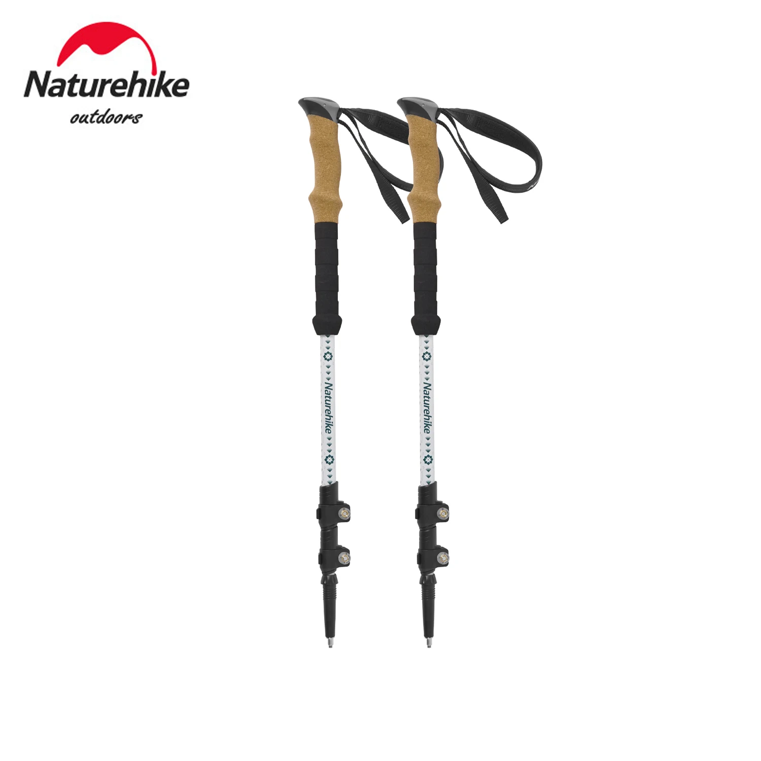 

Naturehike 2Pcs Hiking Walking Sticks Aluminum Alloy Trekking Pole Ultralight Camping Hiking Foldable Nordic Walking Pole