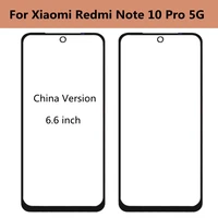 6 6 for xiaomi redmi note 10 pro 5g touch screen panel front outer glass lens for redmi note 10 pro china version front glass