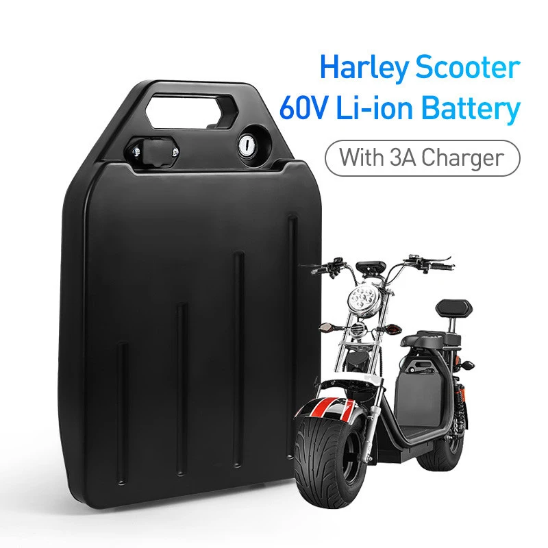 Batería de litio para coche eléctrico Harley, resistente al agua, 60V, 20Ah, para scooter citycoco plegable de dos ruedas
